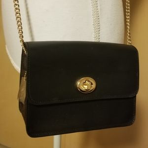 COACH BOWERY LEATHER SIGNATURE CANVAS CROSSBODY